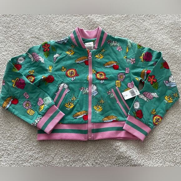 NWT Disney Parks Princess Bomber Varsity Jacket Girls Size 5/6 - Picture 1 of 4